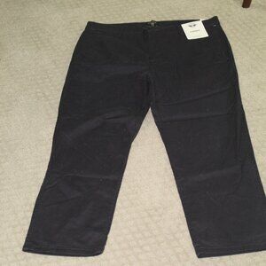Men's DOCKERS Black Twill Cotton Chino Pants 38x30 Classic Fit Flat Front NWT